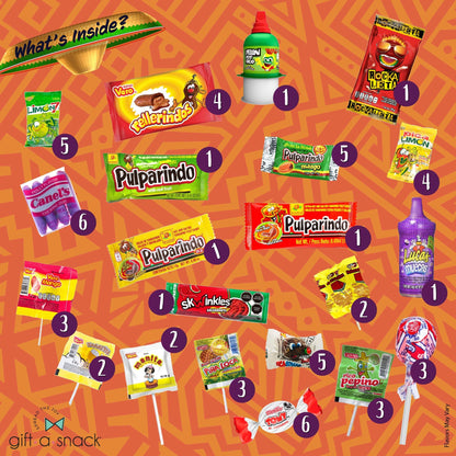 Mexican Candy Variety Pack Mix, Dulces Mexicanos Surtidos Bulk Assortment Spicy Sweet Sour Mexicano Candies, Hispanic Latino Snack Food