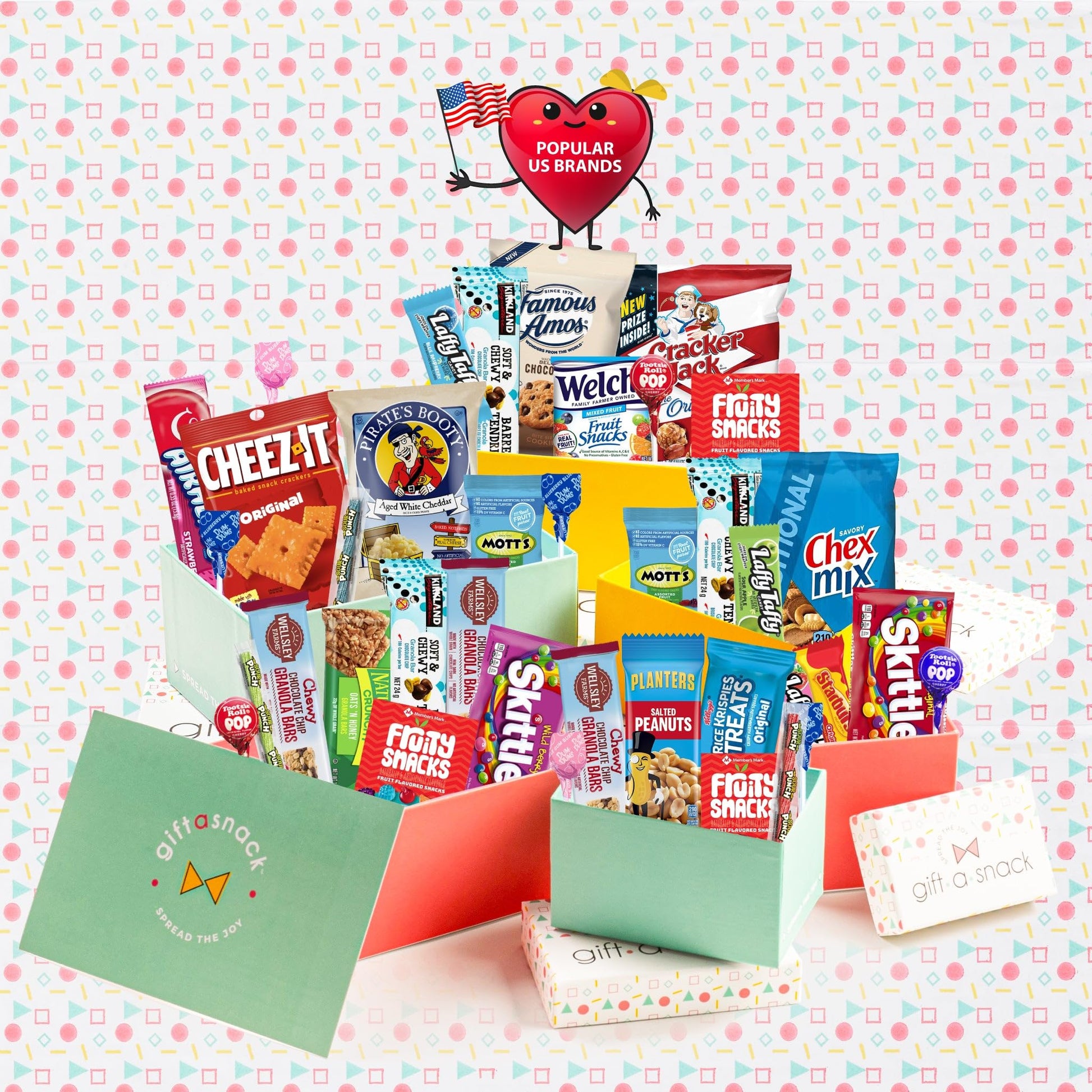 Gift A Snack - Tower Snack Box Variety Pack Care Package + Greeting Card Sweet Treats Gift Basket, Candies… — view 4
