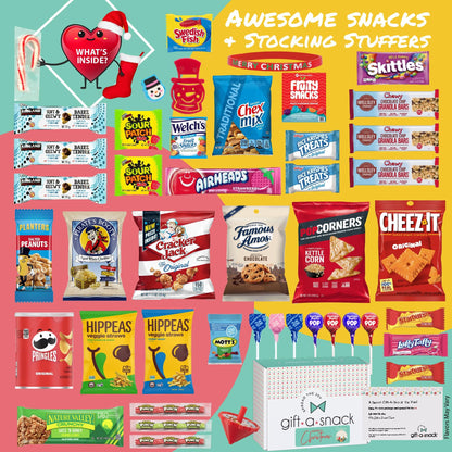 Gift A Snack - Christmas Stocking Stuffed, Pre-filled Holiday Snack Box Care Package + Greeting Card Sweet… — view 11