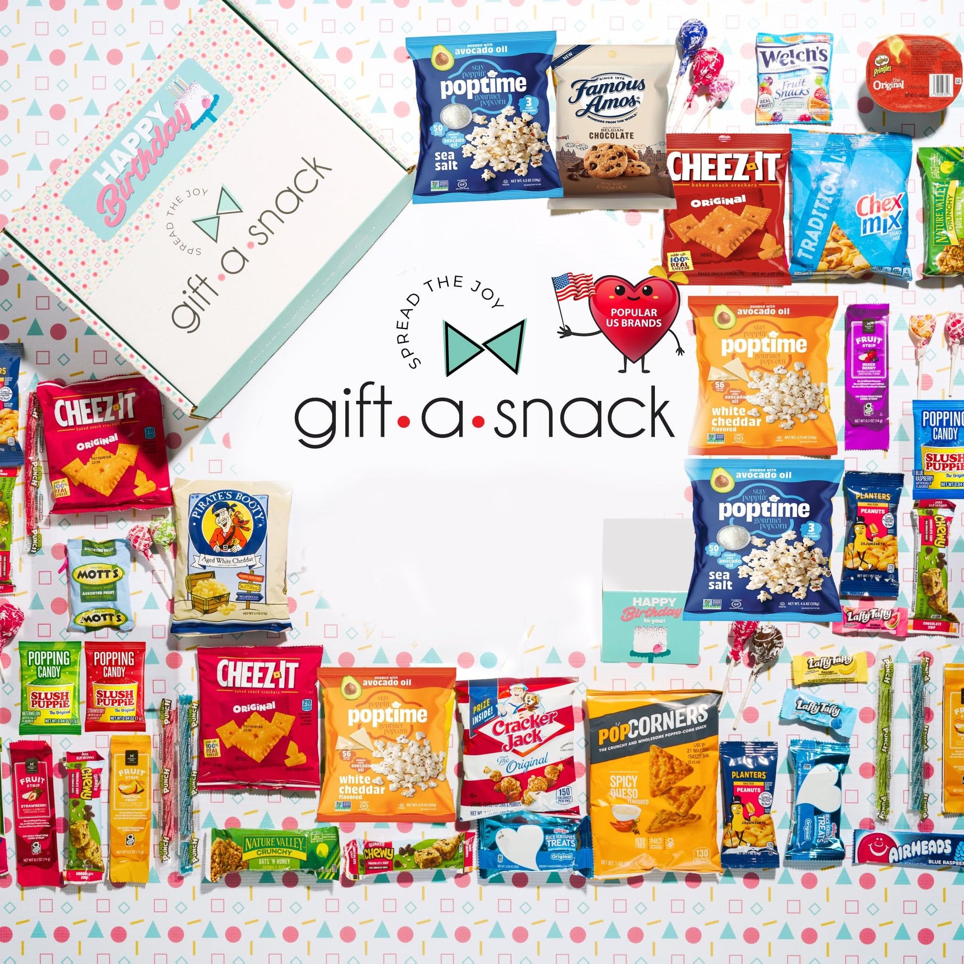 Gift A Snack - Happy Birthday Snack Box Variety Pack Care Package + Greeting Card Bday Sweet Treats Gift… — view 5