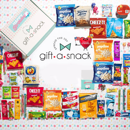 Gift A Snack - Happy Birthday Snack Box Variety Pack Care Package + Greeting Card Bday Sweet Treats Gift… — view 5