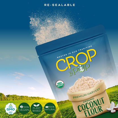 Organic Coconut Flour Packed Fresh in Resealable Bag - USDA Organic, Non GMO - Naturally Grown, Vegan, Kosher — view 4