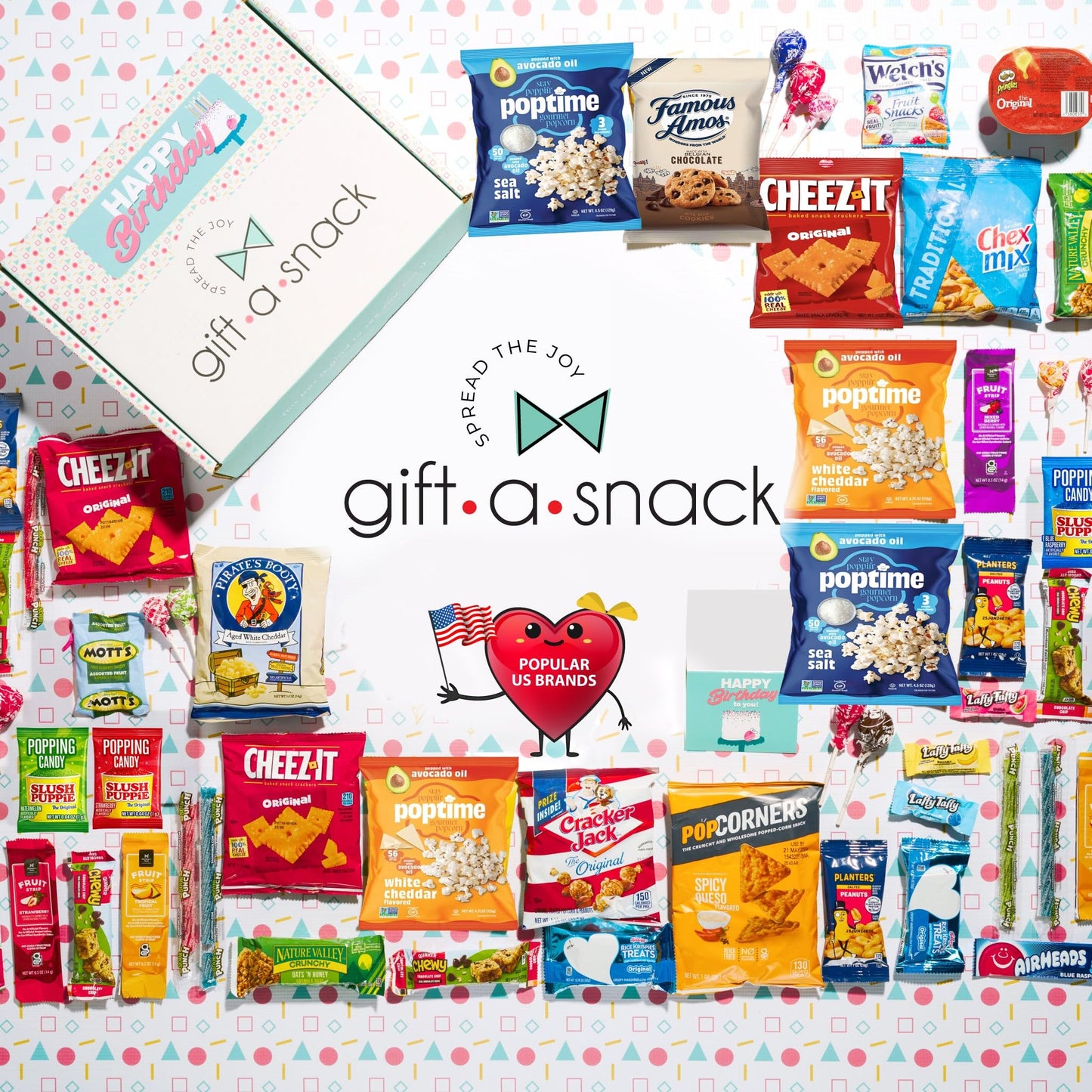 Gift A Snack - Happy Birthday Snack Box Variety Pack Care Package + Greeting Card Bday Sweet Treats Gift… — view 12