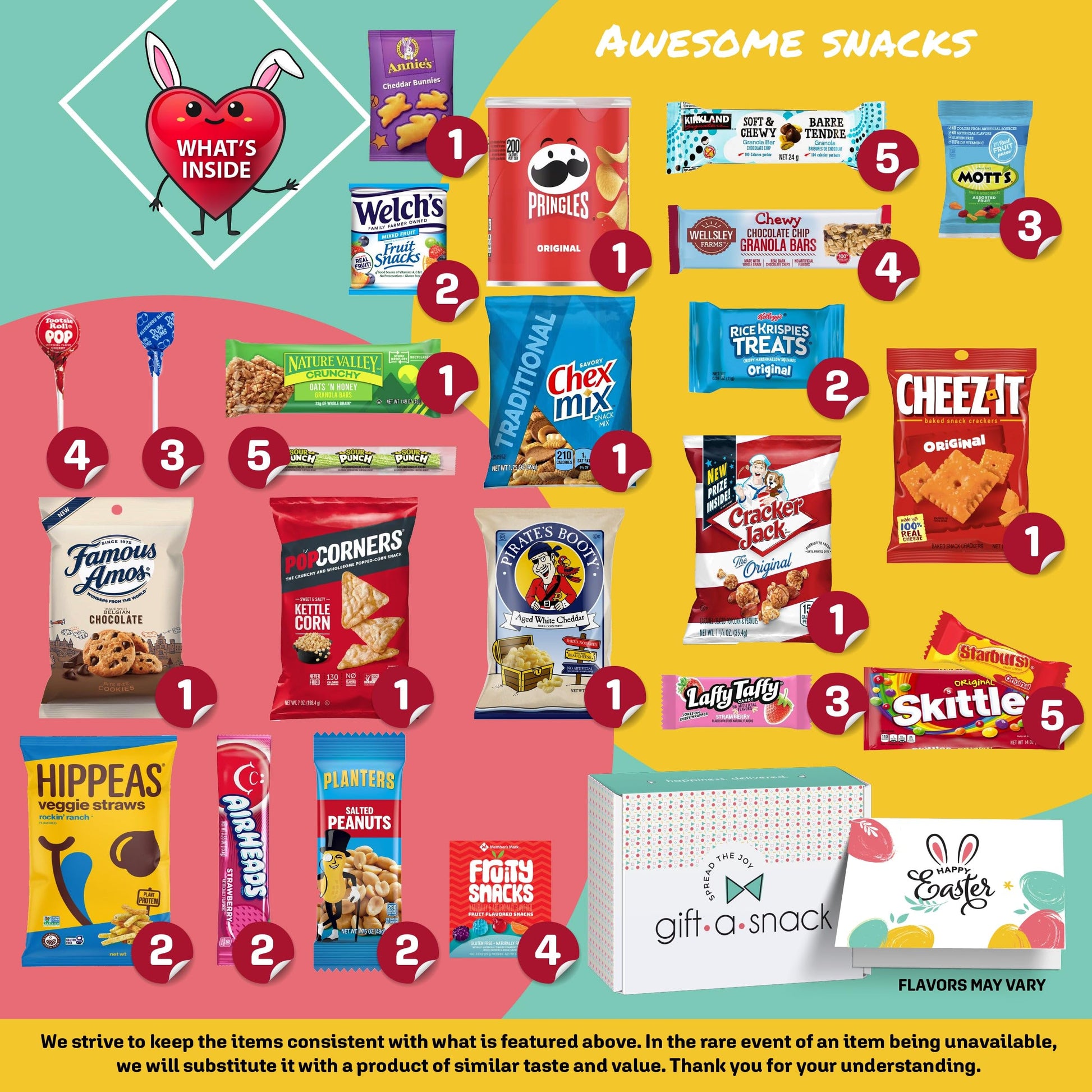 Gift A Snack - Easter Candy Filled Egg & Bunny - Snack Box Variety Pack Care Package + Greeting Card Sweet… — view 3