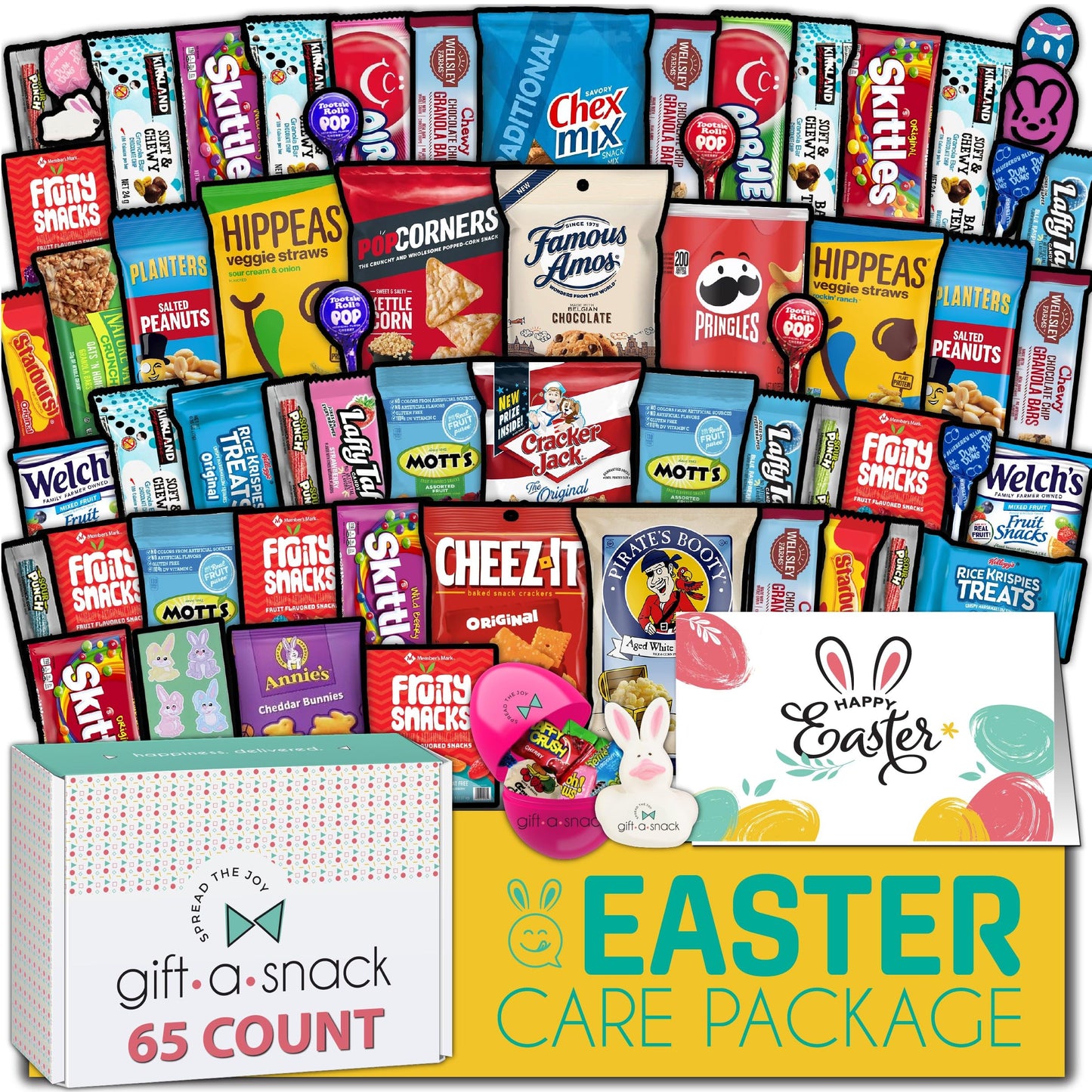 Gift A Snack - Easter Candy Filled Egg & Bunny - Snack Box Variety Pack Care Package + Greeting Card Sweet…