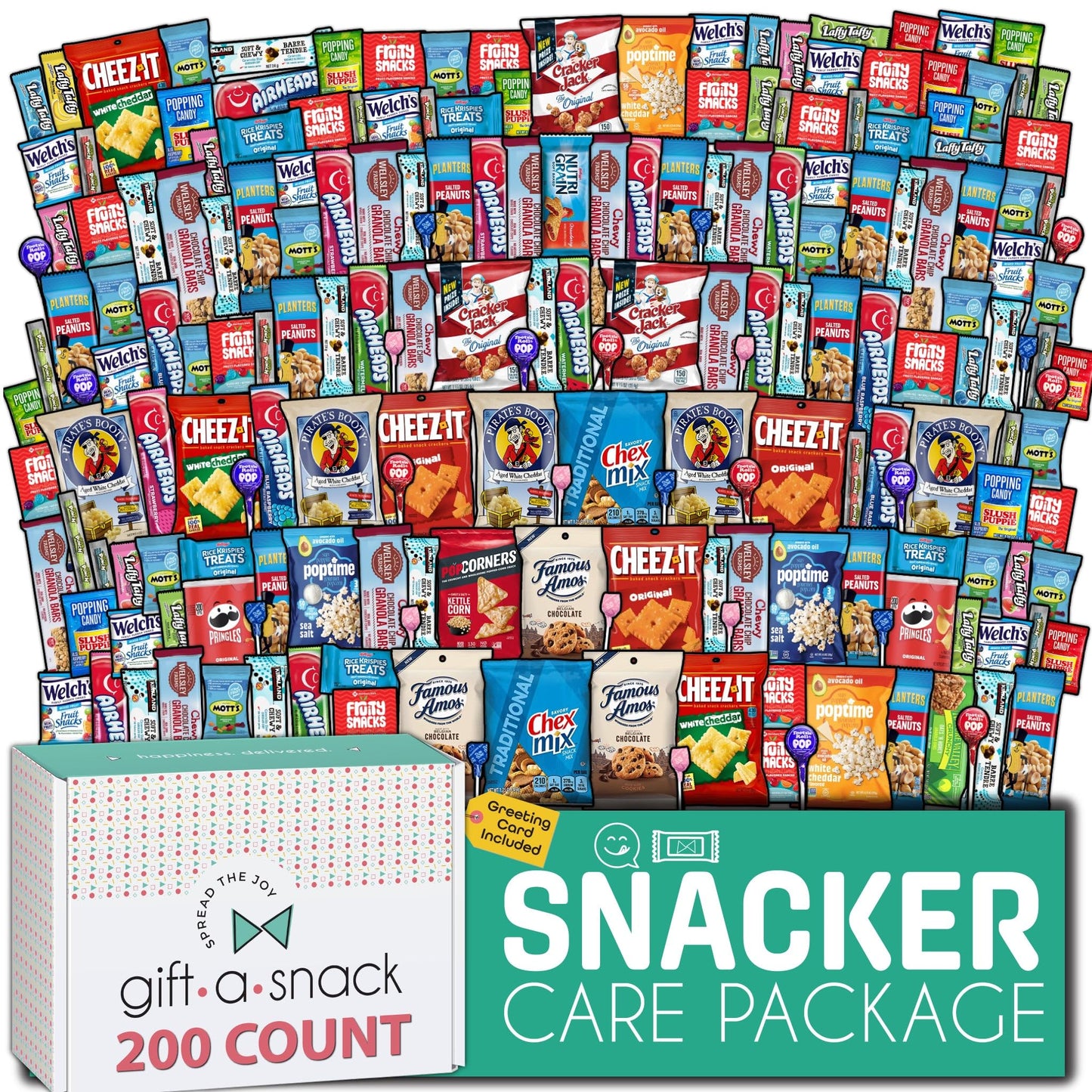 Gift A Snack - Treats, Snack Box Variety Pack Care Package + Greeting Card Sweet Treats Gift Basket Candies… — view 10