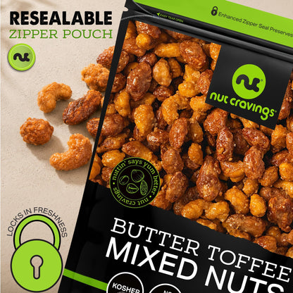 Butter Toffee Mixed Nuts — Sweet & Salty Roasted Blend — photo 8