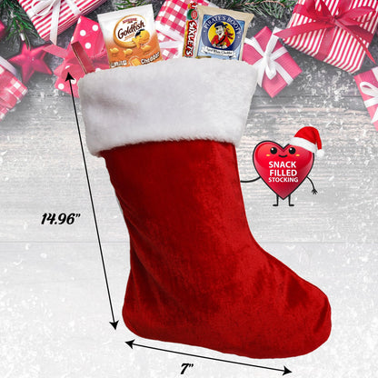 Gift A Snack - Christmas Stocking Stuffed, Pre-filled Holiday Snack Box Care Package + Greeting Card Sweet… — view 3