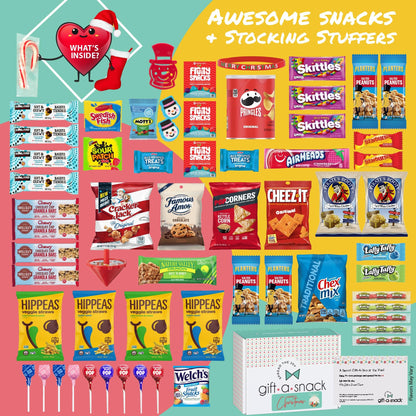 Gift A Snack - Christmas Stocking Stuffed, Pre-filled Holiday Snack Box Care Package + Greeting Card Sweet… — view 20