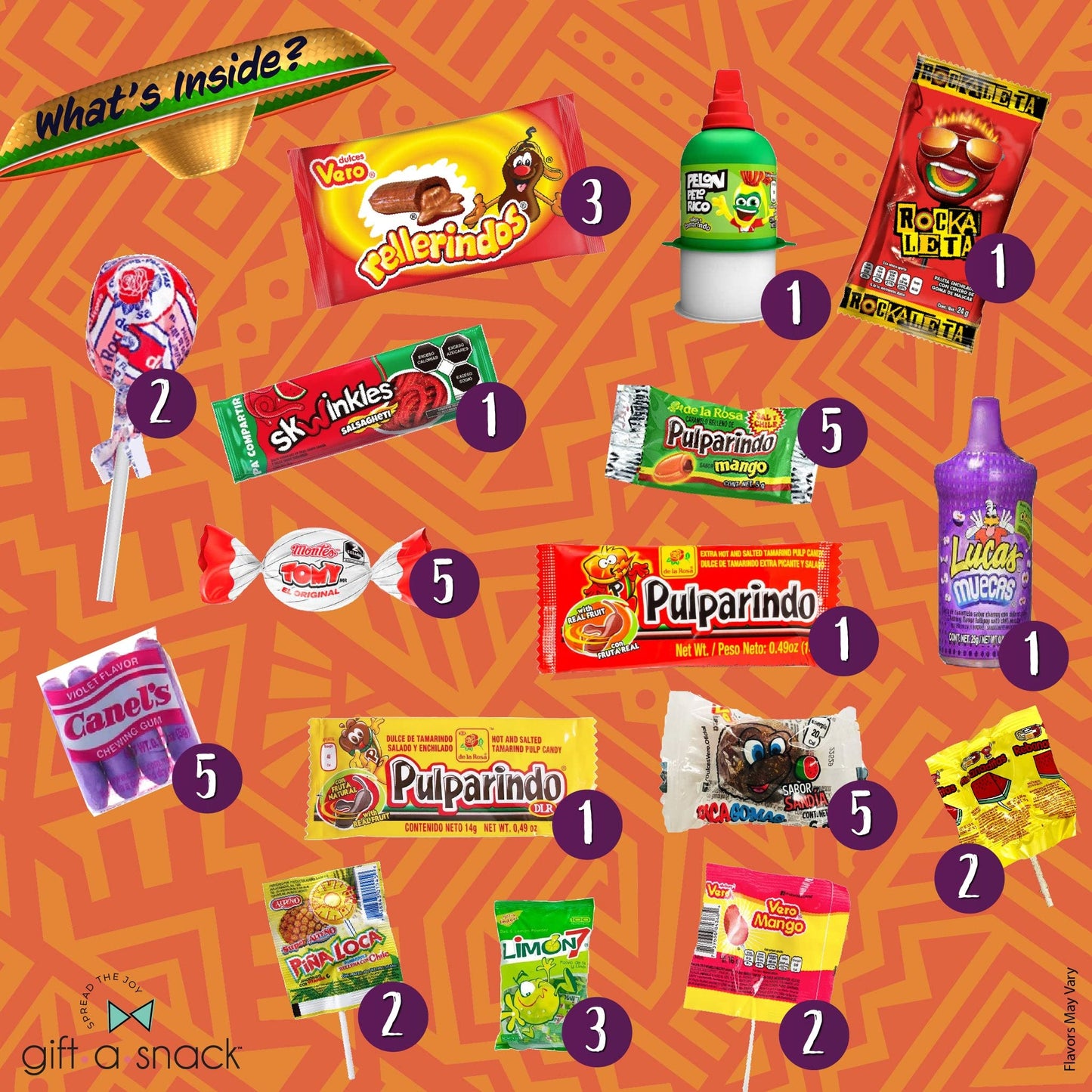 Mexican Candy Variety Pack Mix, Dulces Mexicanos Surtidos Bulk Assortment Spicy Sweet Sour Mexicano Candies, Hispanic Latino Snack Food