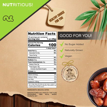 Dried Jumbo Medjool Dates, No Sugar Added, Unsulphured & Iftar Favorite - Sweet Healthy Snack, Vegan, Kosher,… — view 2
