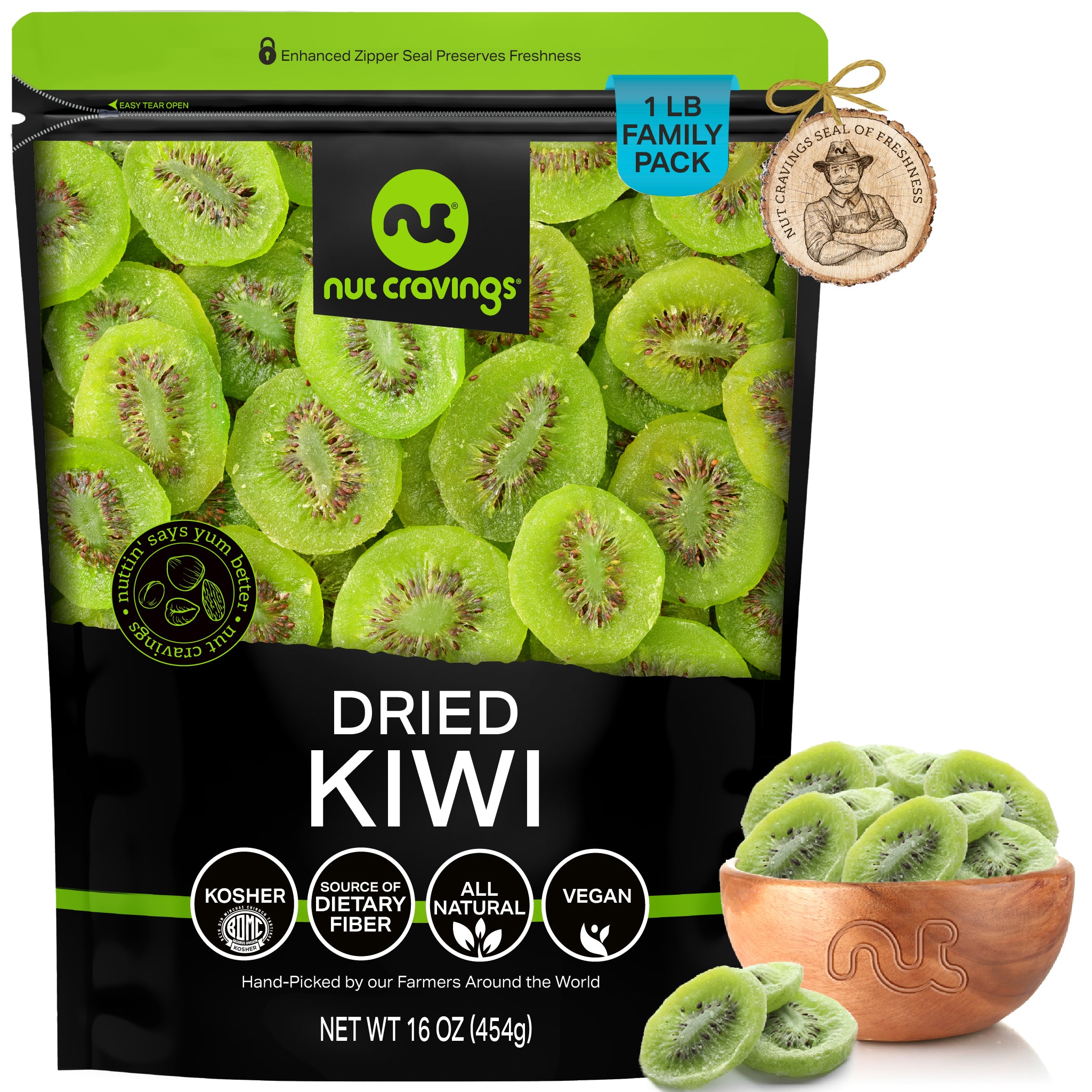 Dried Kiwi Slices — Sweetened – Nut Cravings