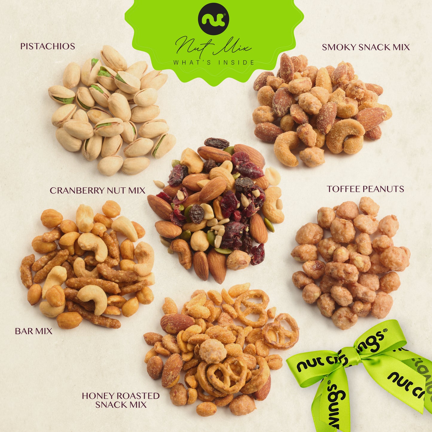 Mixed Nuts Gift Basket in Reusable Wooden Crate (12 Assortments)