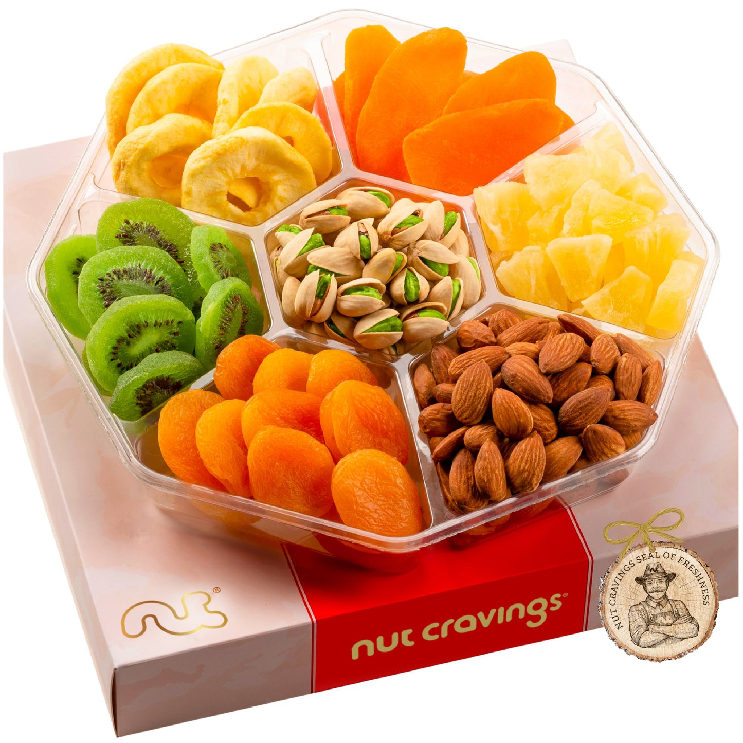 Red Box Nut & Fruit Sectional Tray Large NCG100005