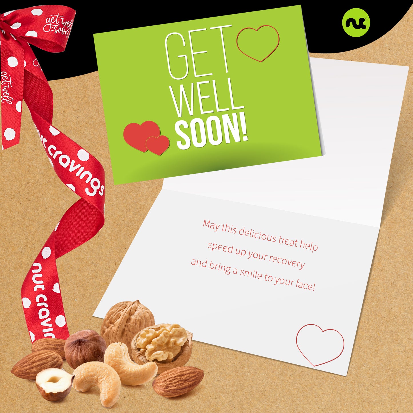 Get Well Soon, Mixed Nuts Gift Basket with Get Well Soon Ribbon (7 Assortments) Food Platter, Healthy Snack… — view 2