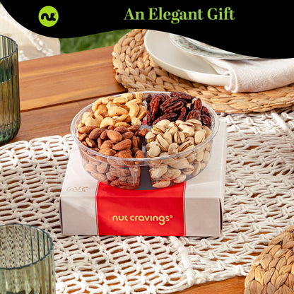 Mixed Nuts Gift Basket in Red Gold Box (4 Assortments) Treats for Adults, Food Arrangement, Healthy Snack… — view 4