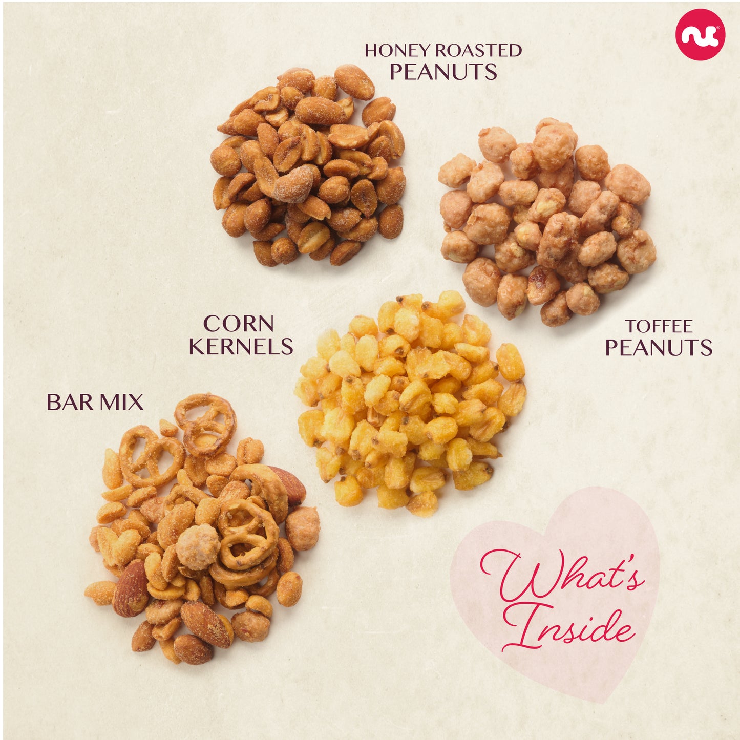 Mixed Nuts Heart Shaped Gift Basket, Love in A Box (4 Assortments) Romantic Food Arrangement, Healthy Snack… — view 7