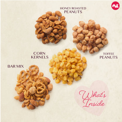 Mixed Nuts Heart Shaped Gift Basket, Love in A Box (4 Assortments) Romantic Food Arrangement, Healthy Snack… — view 7