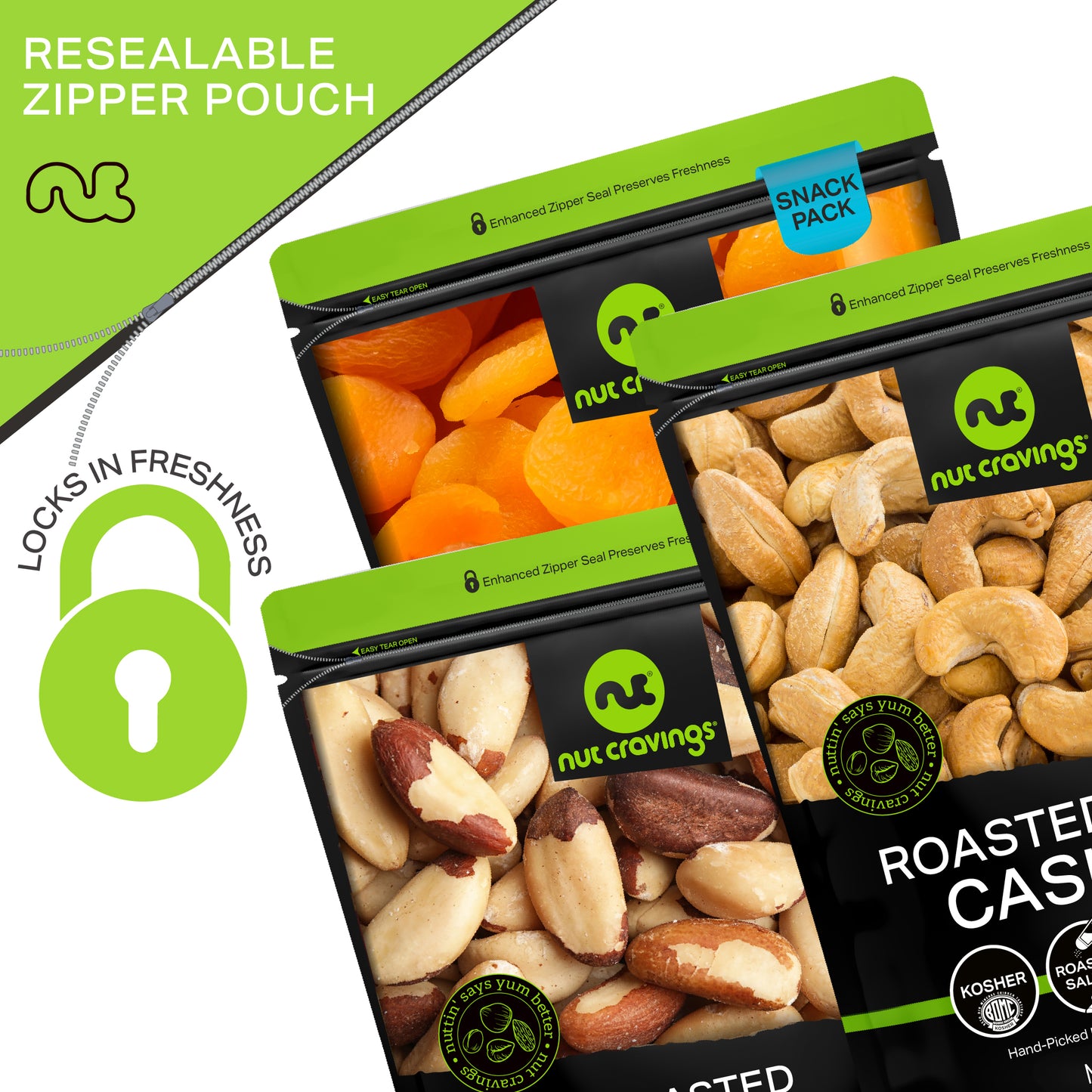 Dried Fruit & Mixed Nuts Basket in Green Box (6 Assortments of 4 oz, 1.5 lb) Food Arrangement, Healthy Snack… — view 7