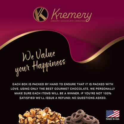 KREMERY Creamy Chocolate Cravings Chocolate Covered Pretzels, Nuts, Candy & Caramel Popcorn (Deluxe, 3.5 lbs)… — view 8