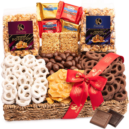 KREMERY Creamy Chocolate Cravings Chocolate Covered Pretzels, Caramel Popcorn, Nuts & Candy (Premium, 2.5…