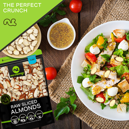 Natural Sliced Almonds - Raw Packed Fresh in Resealable Bag - Nut Snack - Food Assortments Ideal for Trail… — view 7