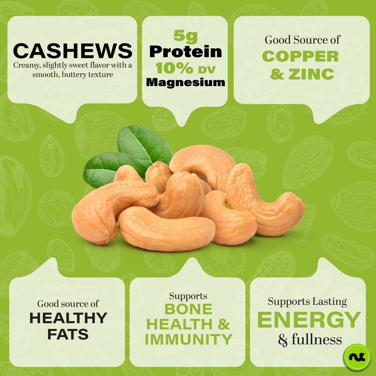 NUT CRAVINGS - Roasted Cashews Slightly Salted - Jumbo Whole Packed Fresh in Resealable Bag - Nut Snack - Food Assortments