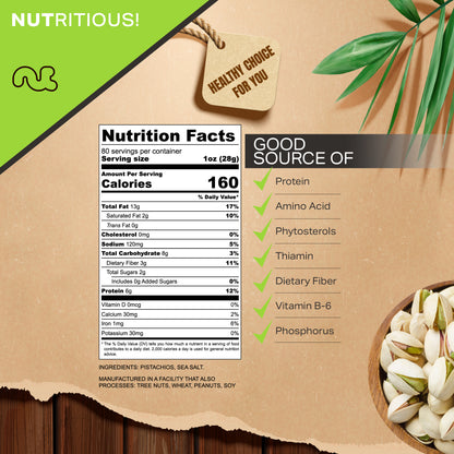 NUT CRAVINGS - Freshly Roasted & Salted California Pistachios Packed Fresh in Resealable Bag - Nut Snack - Food Assortments