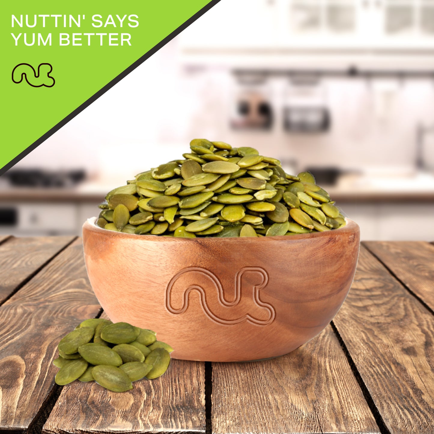 Roasted & Salted Pumpkin Seeds Pepitas No Shell Packed Fresh in Resealable Bag - Nut Snack - Food Assortments — view 2