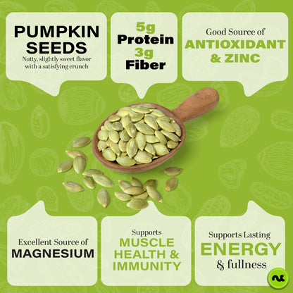Roasted & Salted Pumpkin Seeds Pepitas No Shell Packed Fresh in Resealable Bag - Nut Snack - Food Assortments — view 7
