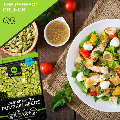 Roasted & Salted Pumpkin Seeds Pepitas No Shell Packed Fresh in Resealable Bag - Nut Snack - Food Assortments — view 9