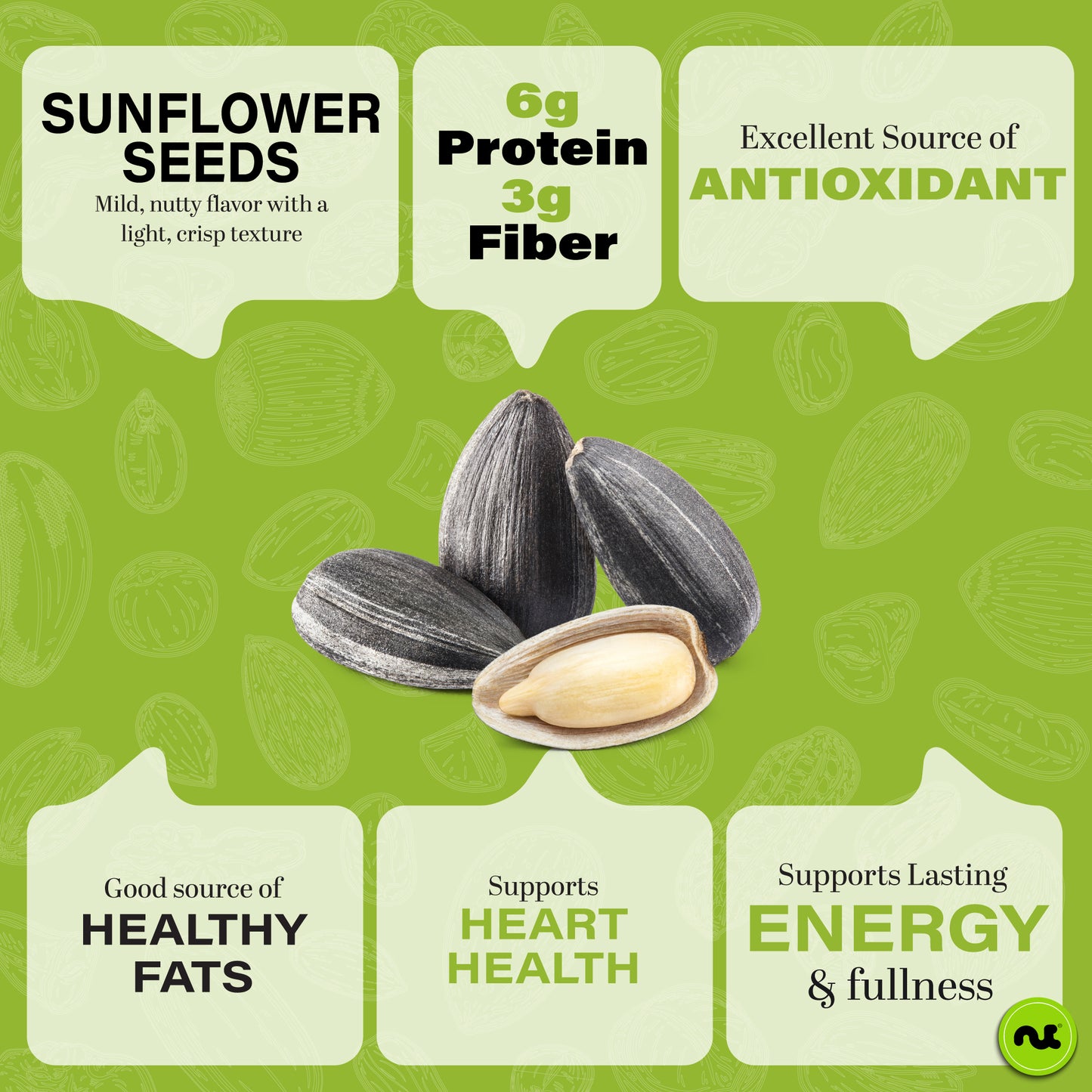 Raw Sunflower Seeds Kernels to eat, Unsalted, Shelled Hulled, Packed Fresh in Resealable Bag - Kosher Healthy… — view 8