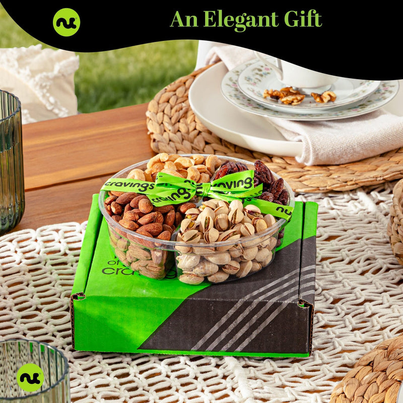 Green Ribbon Nut Sectional Tray Medium NCG100007