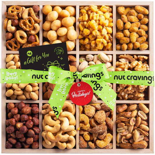 Happy Holiday Mixed Nuts Wooden Tray NCG100047