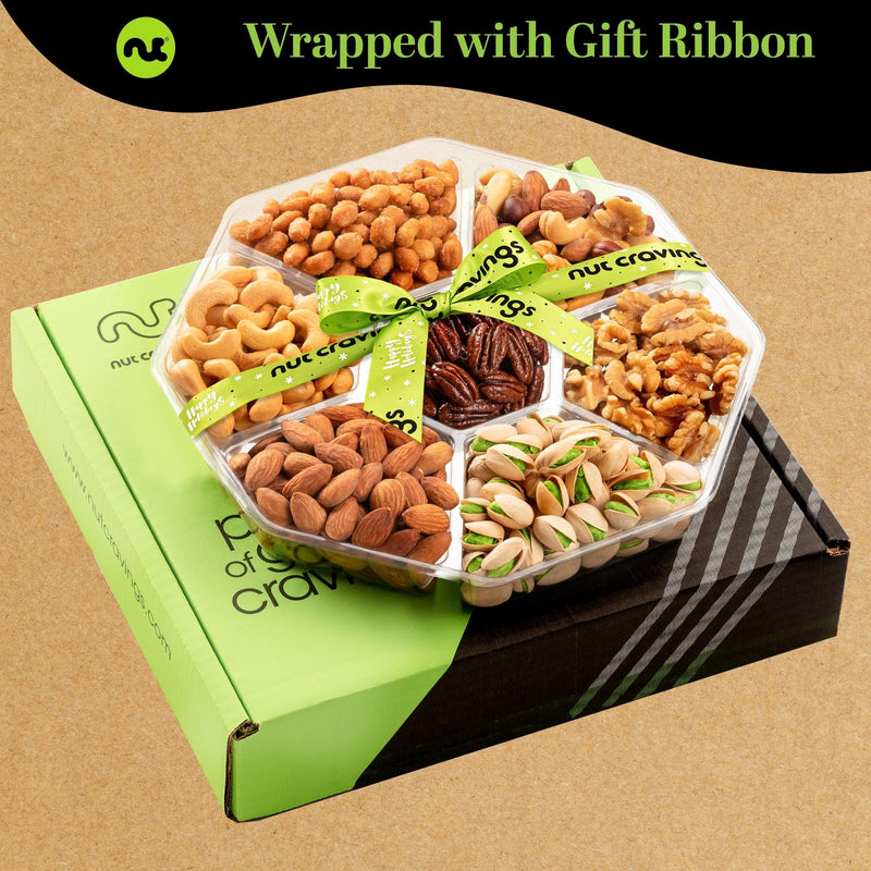 Happy Holidays Mixed Nuts Sectional Tray Large NCG100041