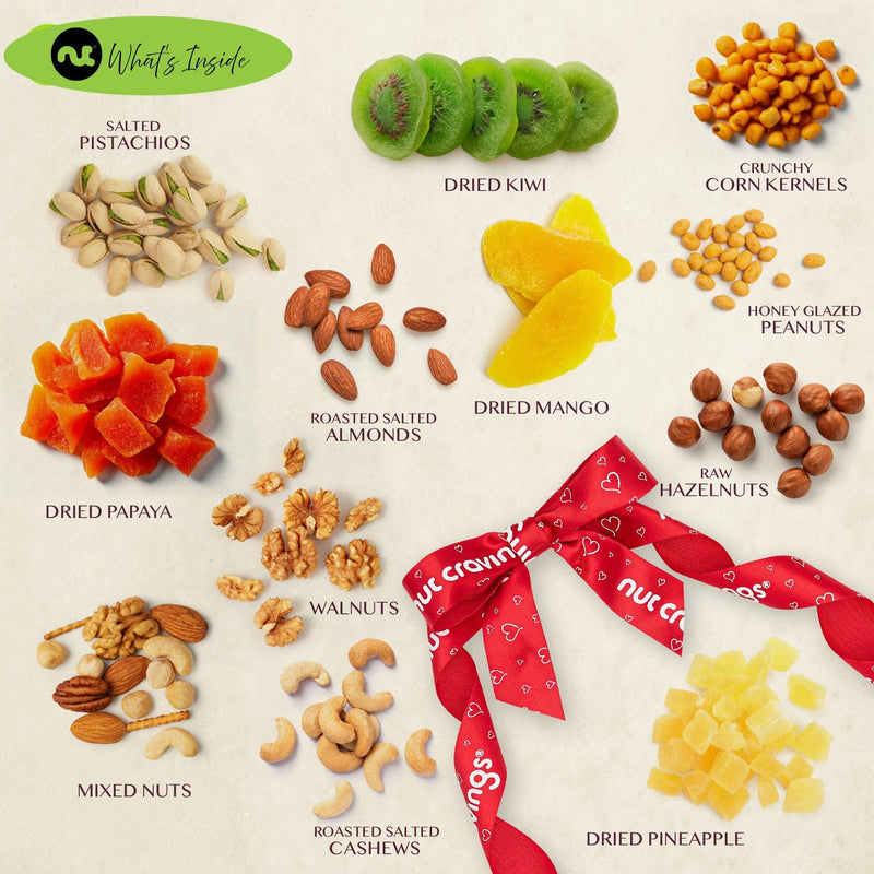 Dried Fruit & Mixed Nuts Gift in Wooden Tray NCG100067