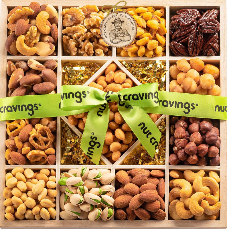 Mixed Nuts Wood Gift Tray Diamond NCG100023