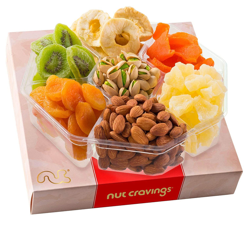 Red Box Gourmet Nut & Fruit Sectional Gift Tray Box