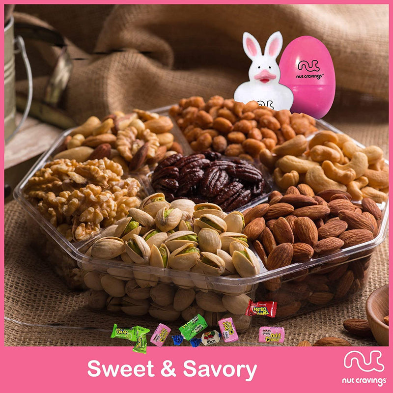 Easter Mixed Nuts Sectional Gift Box Large (Fun & Bunnies Included!)