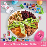 Easter Mixed Nuts & Dried Fruit Sectional Gift Box Medium (Fun & Bunnies Included!)