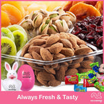 Easter Mixed Nuts & Dried Fruit Sectional Gift Box Large (Fun & Bunnies Included!)