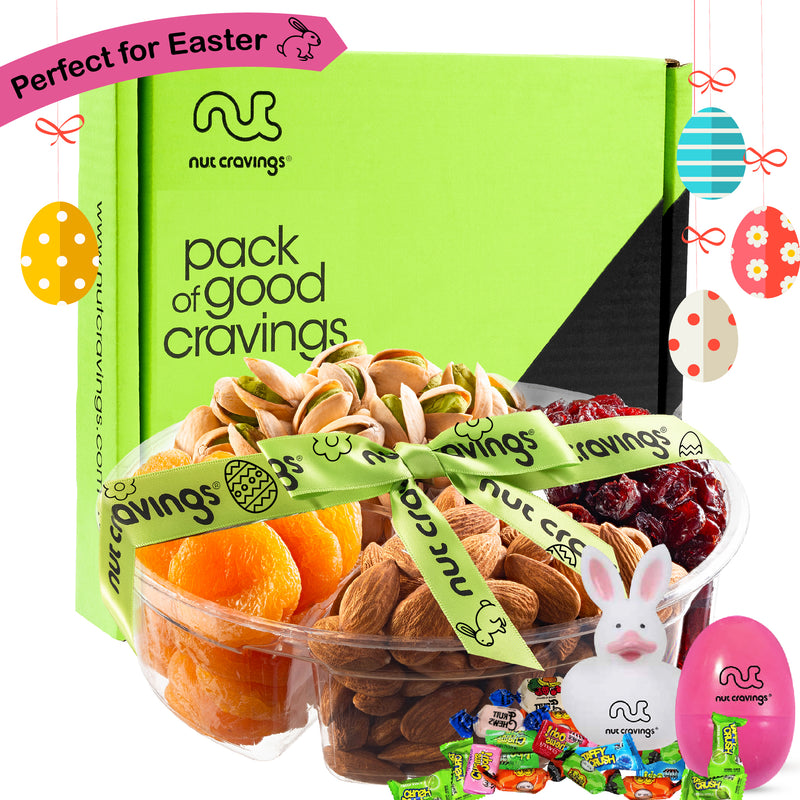 Easter Mixed Nuts & Dried Fruit Sectional Gift Box Medium (Fun & Bunnies Included!)
