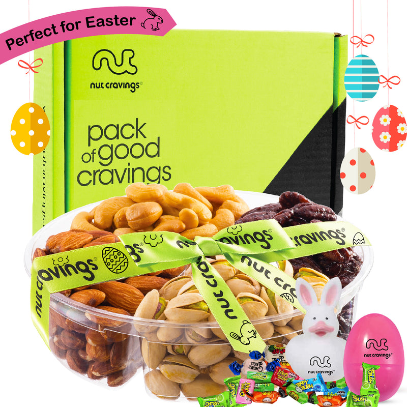 Easter Mixed Nuts Sectional Gift Box Medium (Fun & Bunnies Included!)