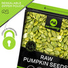 Nut Cravings - Raw Pumpkin Seeds Pepitas, Unsalted, Shelled, (80oz - 5 LB) Bulk Nuts Packed Fresh in Resealable Bag - Healthy Protein Snack, All Natural, Keto, Vegan, Kosher