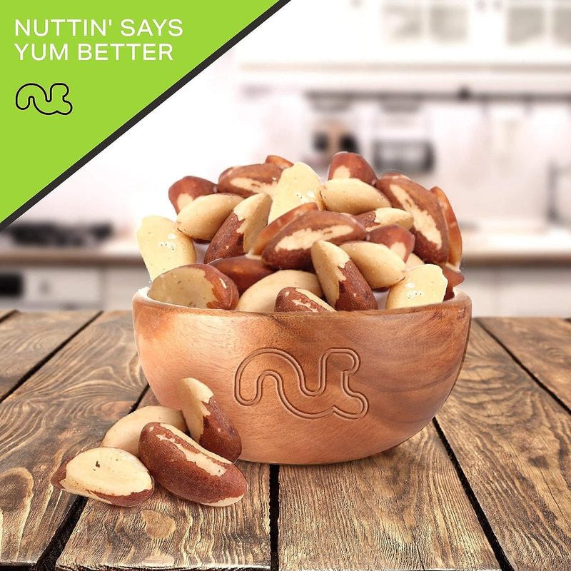 Nut Cravings - Raw Brazil Nuts, Unsalted, No Shell, Whole, Superior to Organic (32oz - 2 LB) Bulk Nuts Packed Fresh in Resealable Bag - Healthy Protein Food Snack, Natural, Keto Friendly, Vegan Kosher