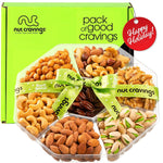 Happy Holidays Mixed Nuts Sectional Gift Box Large
