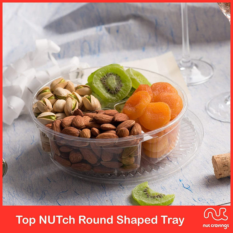 Red Box Gourmet Nut & Fruit Sectional Gift Tray Box Medium
