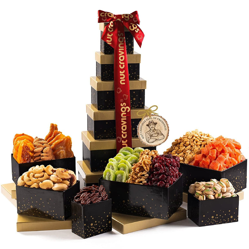 Red Ribbon Holiday Fruit & Nut Tower NCG100026