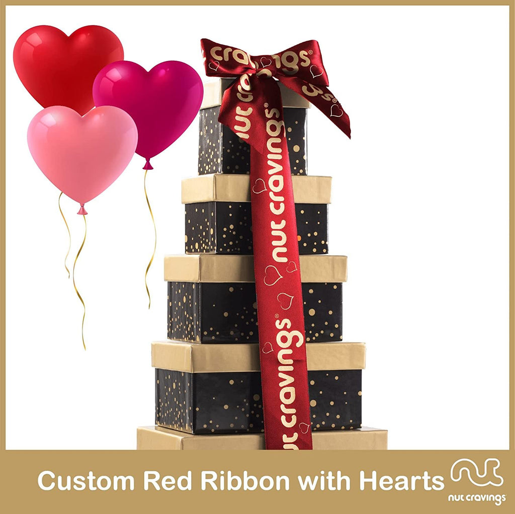 Red Ribbon Holiday Fruit & Nut Gift Tower