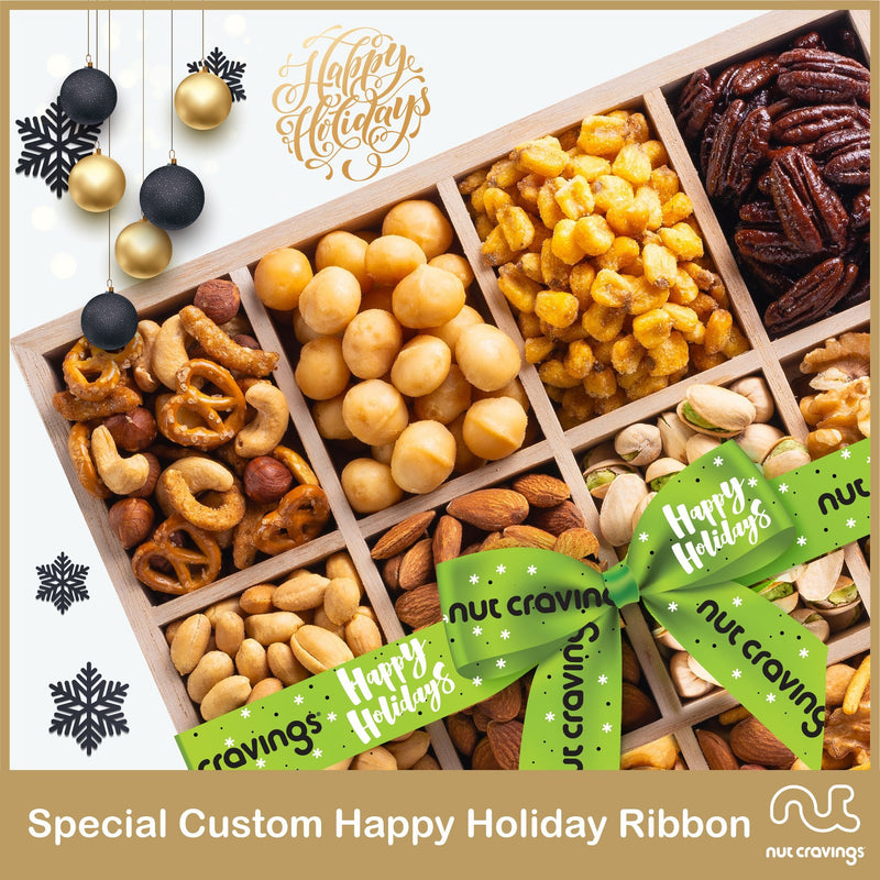 Happy Holiday Mixed Nuts Wooden Tray NCG100047